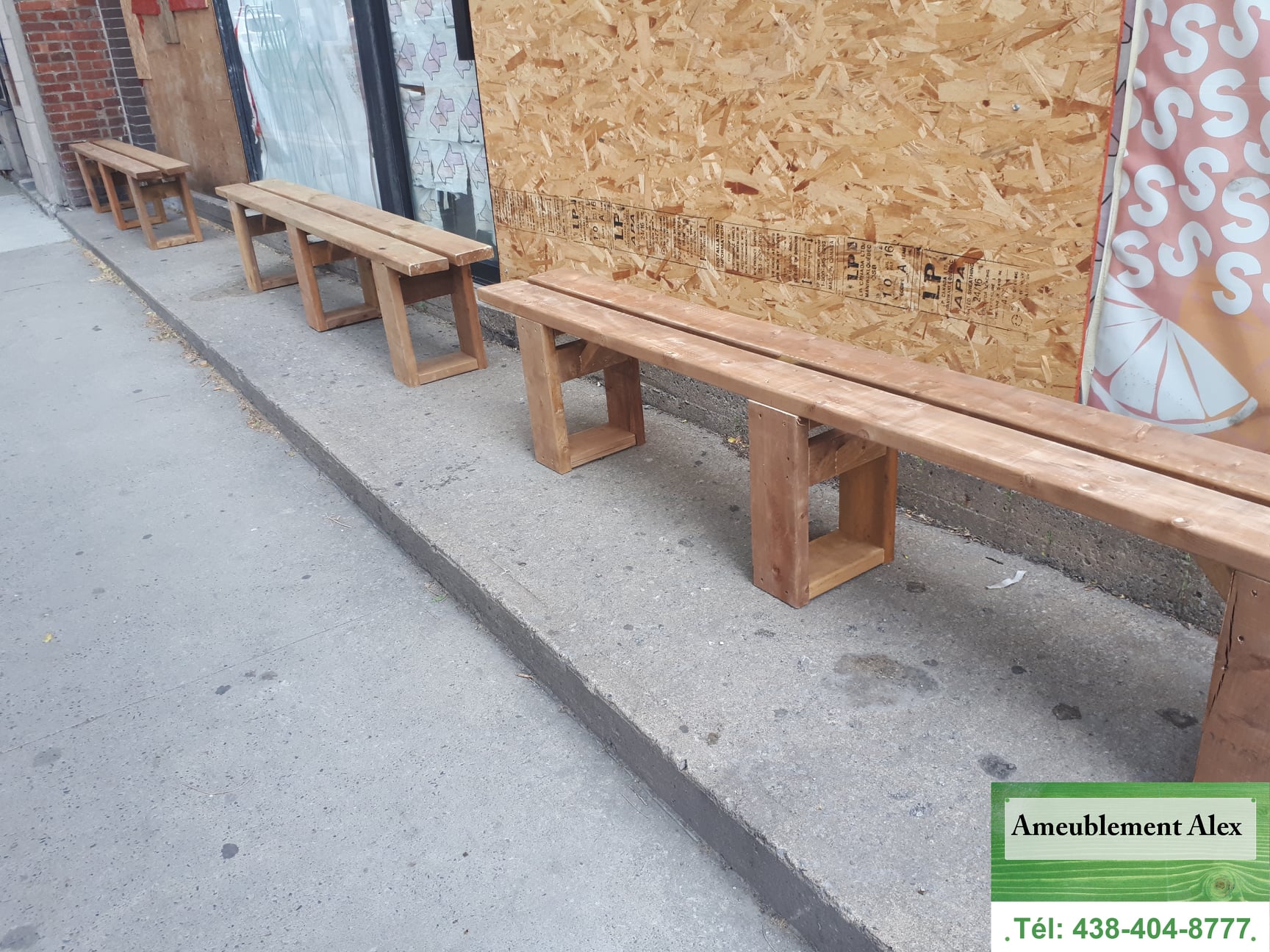 2×6 banc bois traité