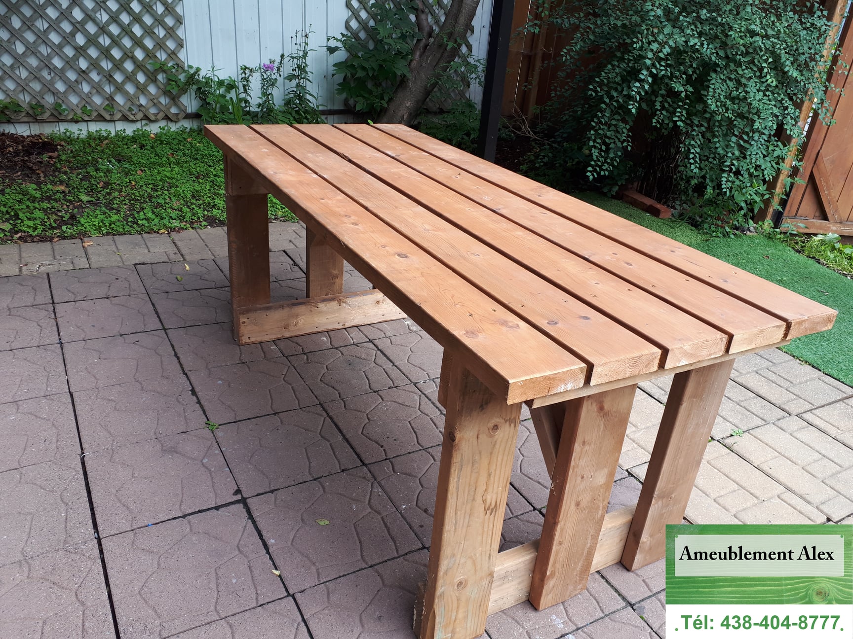 2×6 sans banc bois traite